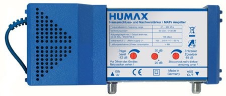 Humax Digital Humax poziom Digital HNV 30 wzmacniacz przyłącza domowego, talerz, cyfrowej telewizji kablowej, 20/30 DB 4043745990607