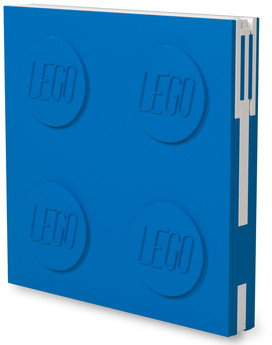 LEGO Kwadratowy Notatnik Z Długopisem Niebieski)
