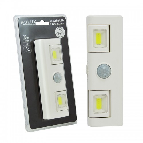 Polux Lampa podszafkowa LED 6000K z cz ruch-zmierzch on/auto/off 70lm 3xAA incl 311108 311108