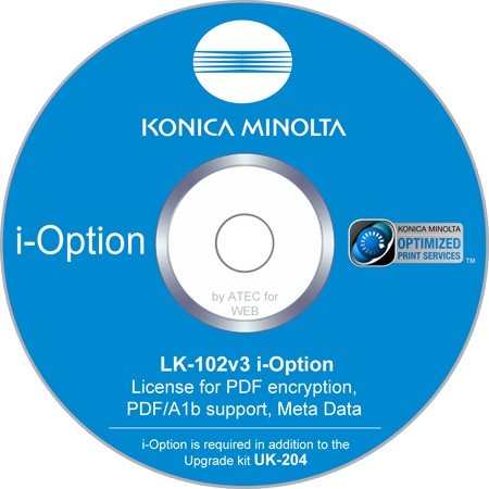 Konica Minolta i-Option License Kit v3 do Bizhub C227 C287 | LK-102 | A0PD026) A0PD026