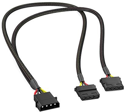 KabelDirekt Przewód bezpośrednio 4-pin Molex auf 2 X 4-pin Molex Y kabel 30 cm 828
