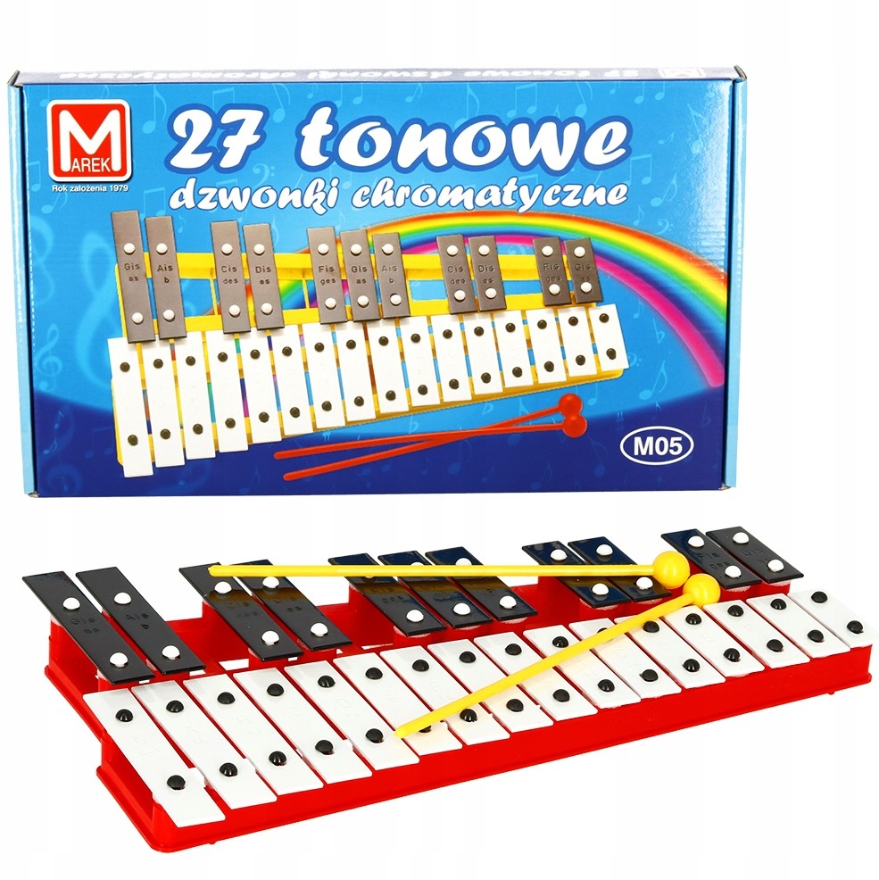 Cymbałki Dzwonki 27 Tonowe Chromatyczne Polskie