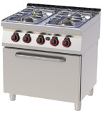 RedFox SPT 70/80 21 G Kuchnia gazowa z piek GN 2/1 | SPT-70/80-21-G