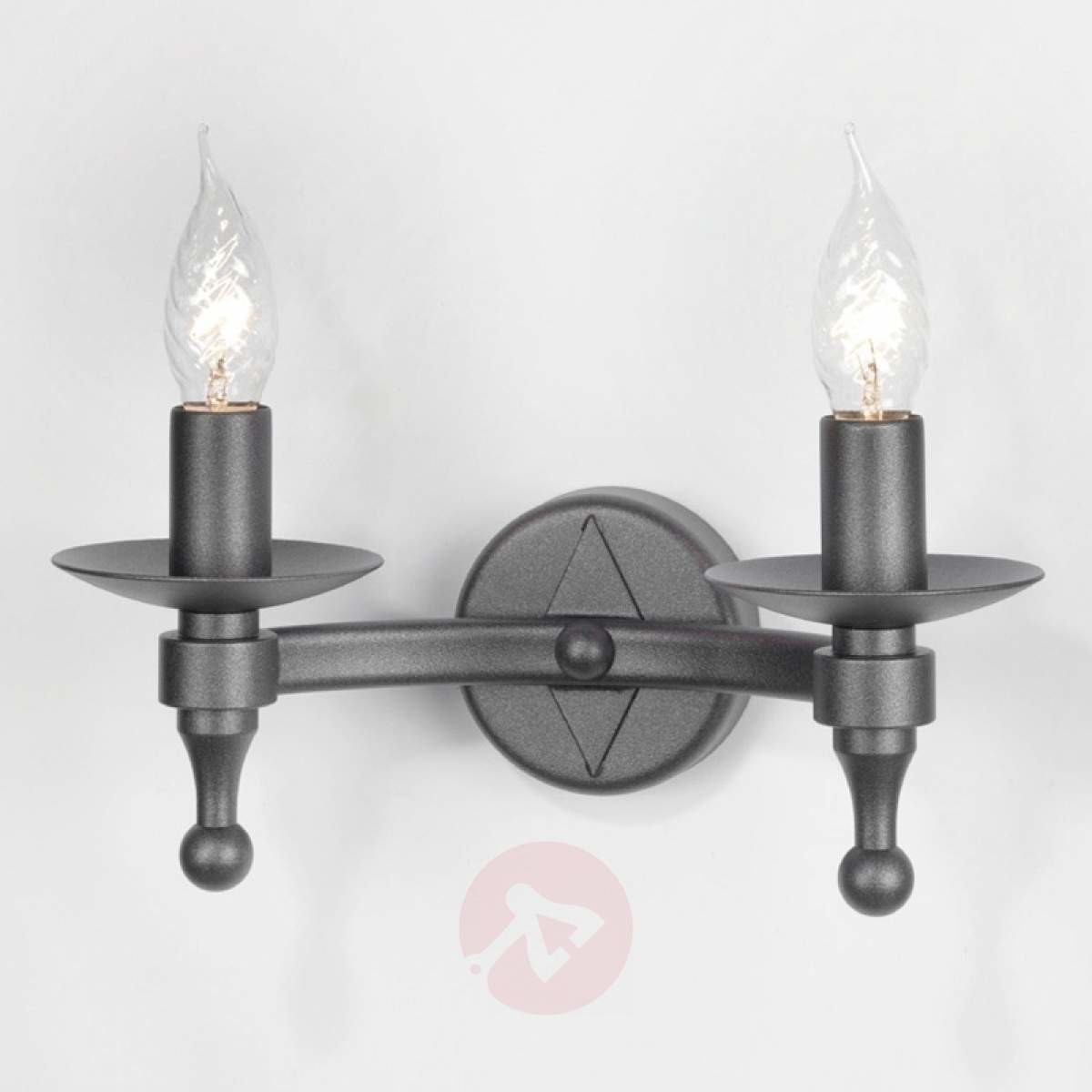 Elstead Lighting Lampa ścienna WARWICK z kutego żelaza grafitowa