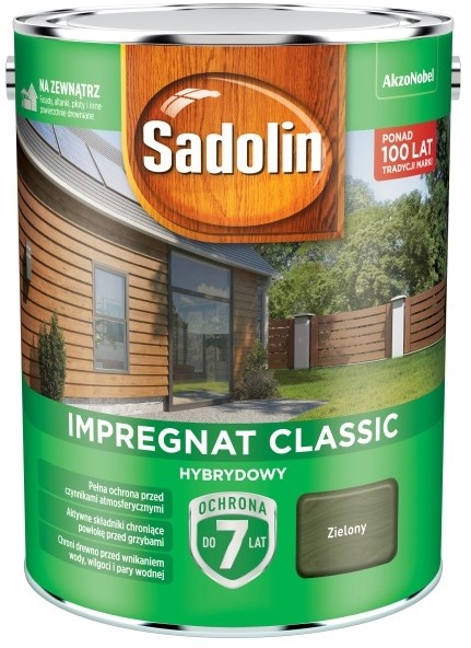 Sadolin Impregnat do drewna Hybrydowy zielony 4 5 l 5330240