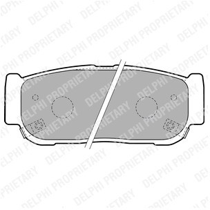 DELPHI Zestaw klocków hamulcowych, hamulce tarczowe LP1797