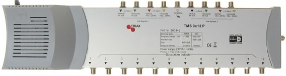 Triax MULTISWITCH TMS-9/12 9 WEJŚĆ/12 WYJŚĆ TMS-9/12