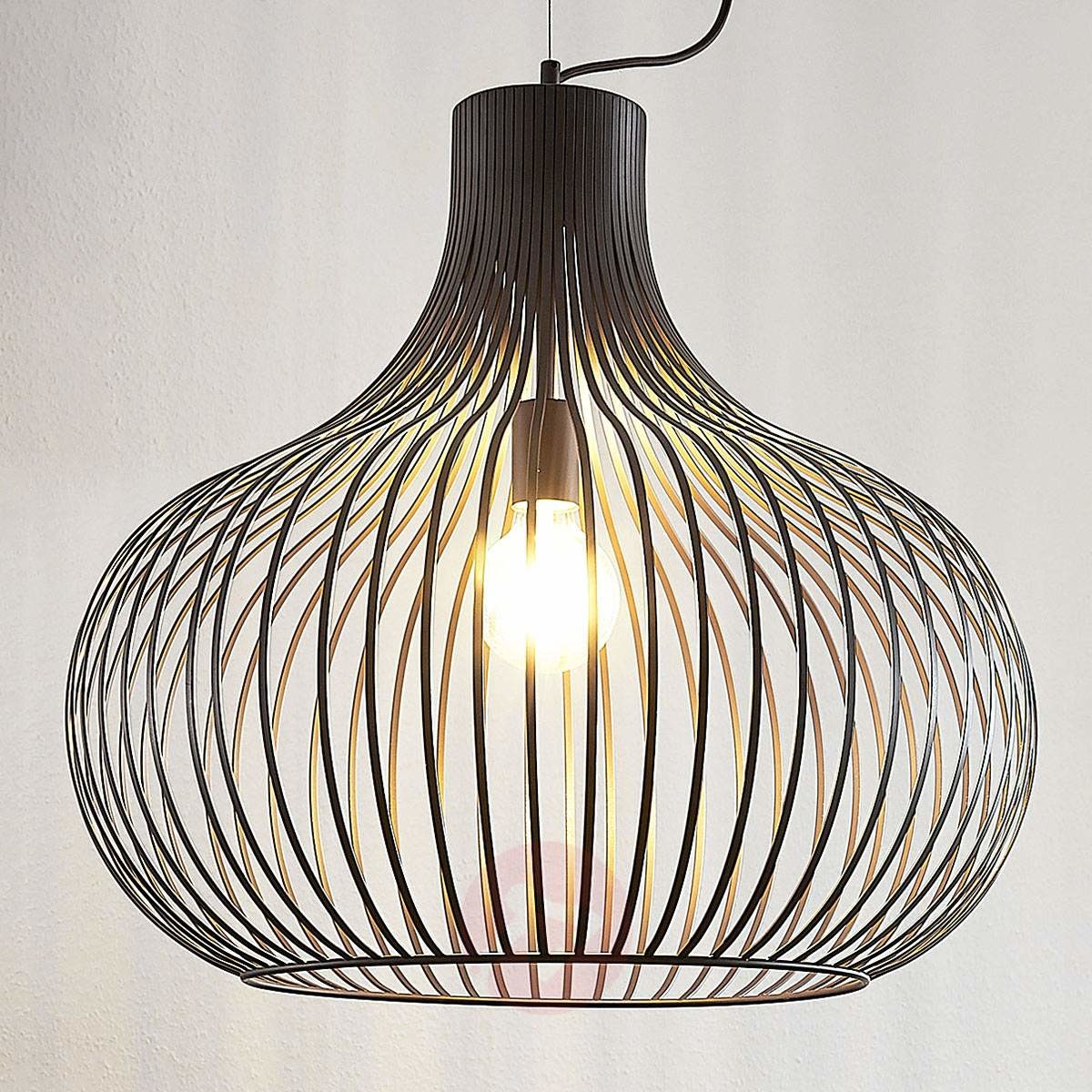 Lampenwelt com Lampa wisząca klatka Frances, 1-pkt., 60 cm