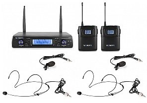 Vonyx Zestaw mikrofonowy bezprzewodowy 2x bodypack UHF Vonyx WM62B 179.264