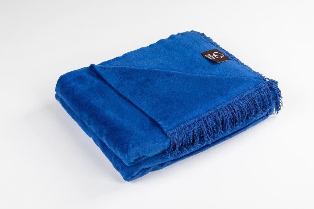Cotton cloud Koc Cotton Cloud Housie Plain Szafirowy 5903678442590