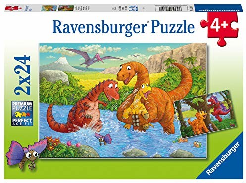 Ravensburger 2x24 EL Bawiace sie din ozaury GXP-727497