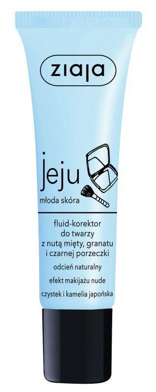 Ziaja Jeju fluid-korektor do twarzy z nutą mięty granatu i czarnej porzeczki Odcień Naturalny 30ml