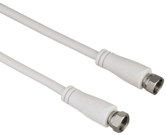 Hama Kabel antenowy Wtyk F Wtyk F 90dB 1.5 m Biały (S2PGGY-392)
