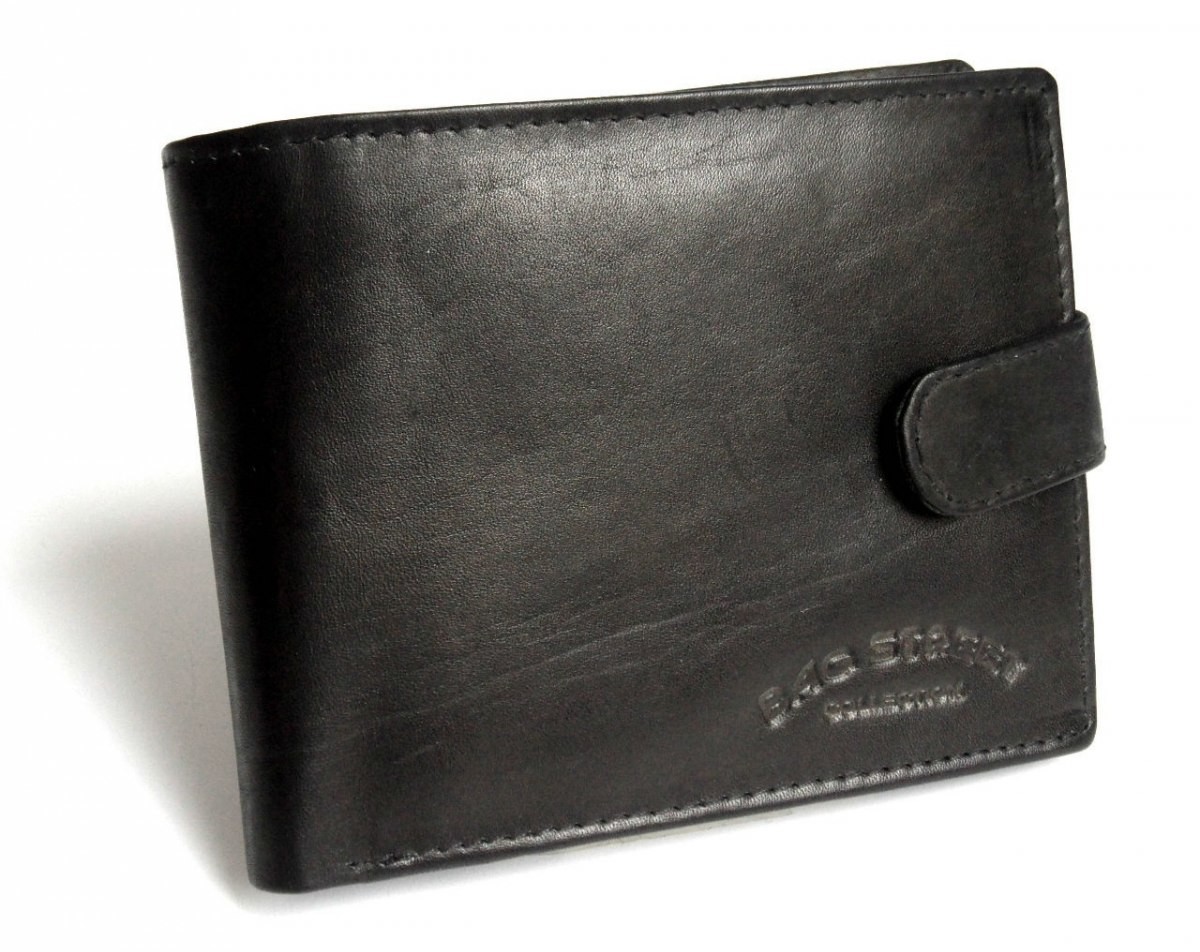 BAG Street Portfel Męski Skórzany Skóra Naturalna Duży Poziomy Z Zapięciem 994C
