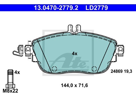 ATE Klocki hamulcowe 13.0470-2779.2