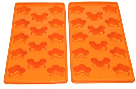 GlasXpert Kratkowany lodu  A008 Funny Kitchen, zestaw 2-częściowy, pomarańczowy A008