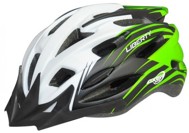 AXER Kask rowerowy BIKE Liberty Zielono-Biały (rozmiar XL)