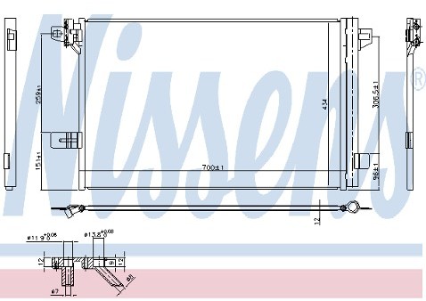 NISSENS Skraplacz, klimatyzacja 940732