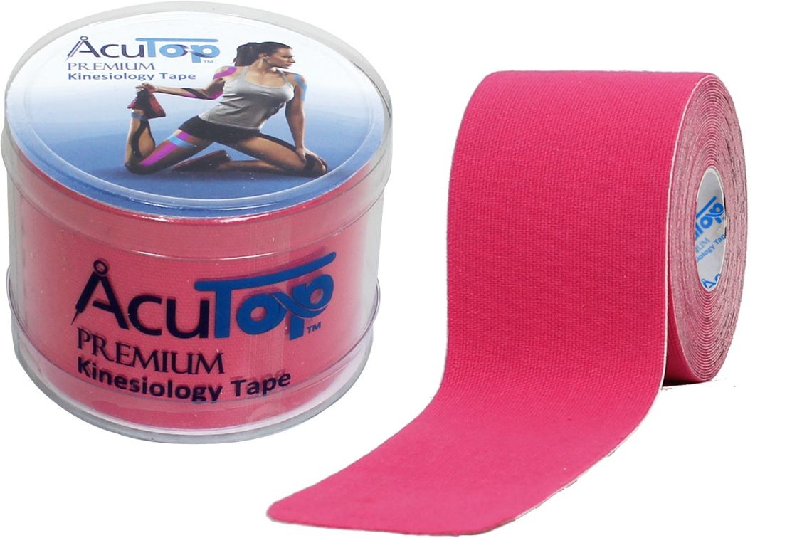 Tape Acutop AcuTop PREMIUM kinesiology KINESIO różowy + PUDEŁKO wielorazowe + INSTRUKCJA (atp pink) 4260394881173