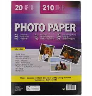 Papier Fotograficzny Błyszczący A4 210g/m2 20 Szt
