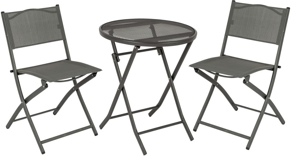 Zdjęcia - Meble ogrodowe Bo-Camp Zestaw kempingowy  Bistro Set 3 Kolor: szary 