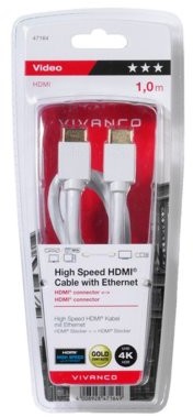 Vivanco Kabel HDMI 1m Biały 47164 47164