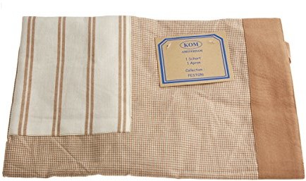 Kom Amsterdam KOM Amsterdam 4174 fartuch z regulowanym paskiem na szyję, feston Piaskowy 4174