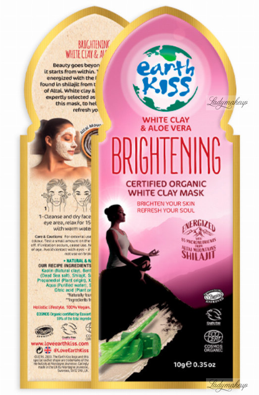 Earth Kiss Earth Kiss - White Clay & Aloe Vera Brightening Clay Mask - Detoksykująca maseczka do twarzy Peel Off - Czarna Glinka & Mandarynka EARDDPCMA