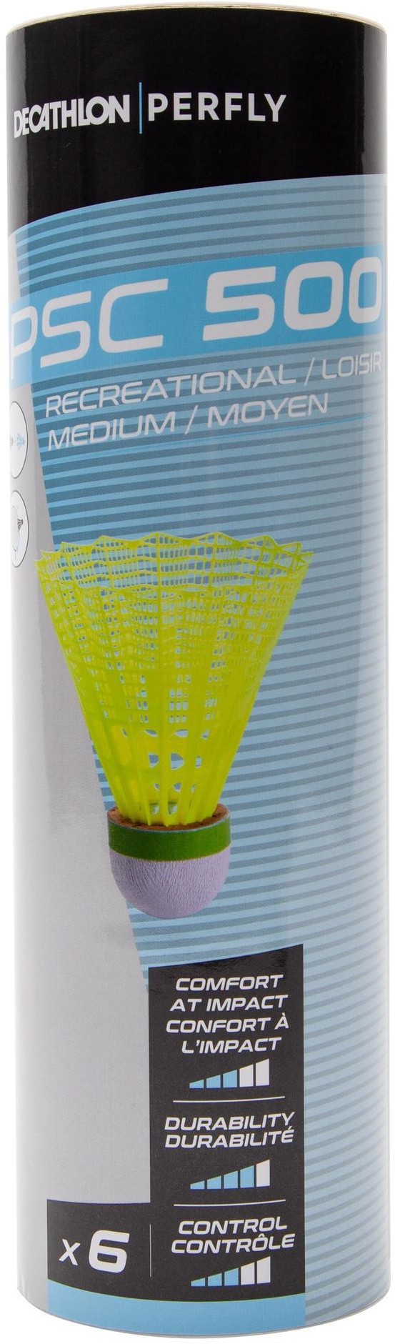 PERFLY Lotka plastikowa do badmintona PSC500 Średnia x6 Unisex
