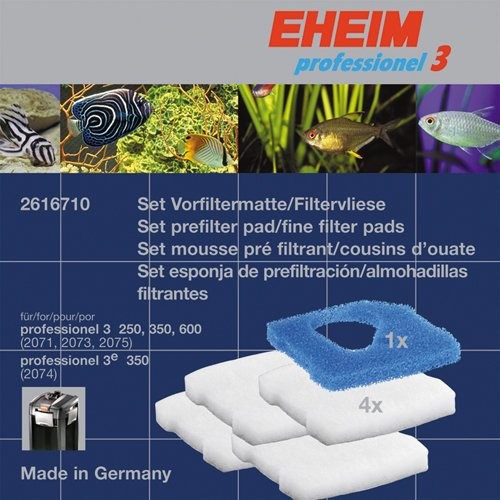 Eheim zestaw 1 X filtr Matte i 4 X Filter filtr z włókniny do 2071, 2073 i 2075 Professional III