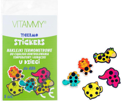 VITAMMY Naklejki termometrowe do monitorowania gorączki u dzieci Thermo Stickers