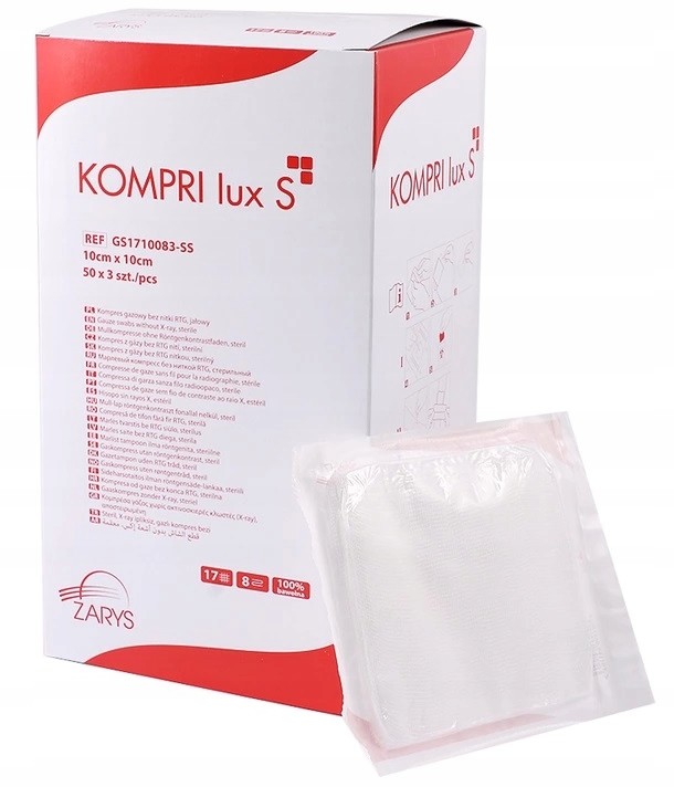 Kompresy Gazowe 10x10cm 50x3=150szt Gaziki Jałowe