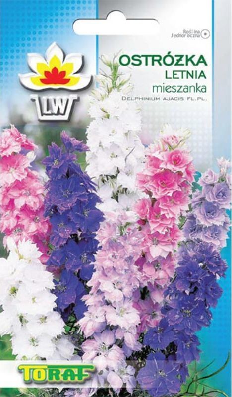 Toraf KWIATY Ostróżka letnia mix nasiona kwiatów1g 00451