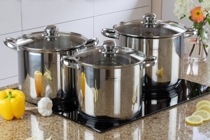 Edenberg Zestaw 3 dużych garnków 11.2 L, 9 L, 7.3 L EB-525