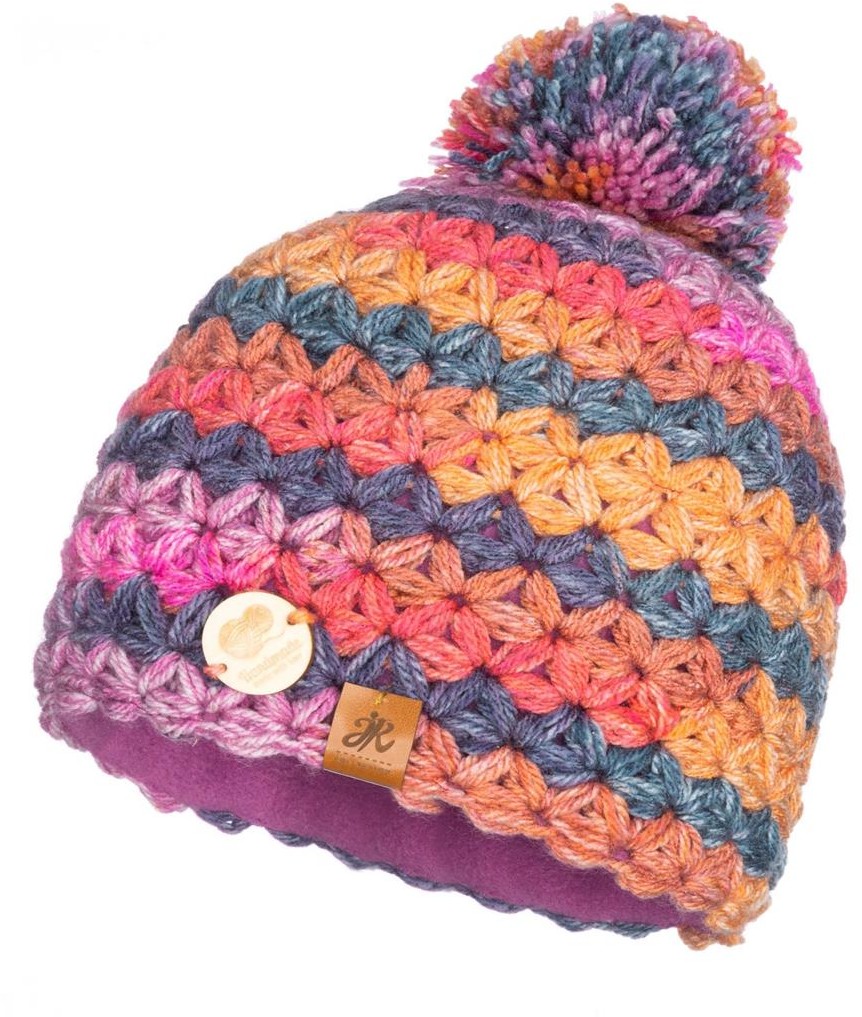 Ciepła czapka zimowa z pomponem Handmade