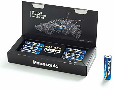 Panasonic EVOLTA NEO, Premium baterie alkaliczne, pudełko AA 8 sztuk, bardzo mocna wydajność, wyjątkowo trwała i bezpieczna, Mignon LR6 1,5 V, opakowanie jako praktyczne pudełko do przechowywania