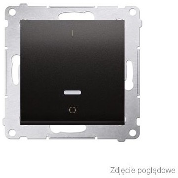 Kontakt Kontakt_Simon Łącznik dwubiegunowy z podświetleniem LED (moduł) 10AX. 250V. szybkozłącza antracyt DW2L.01/48