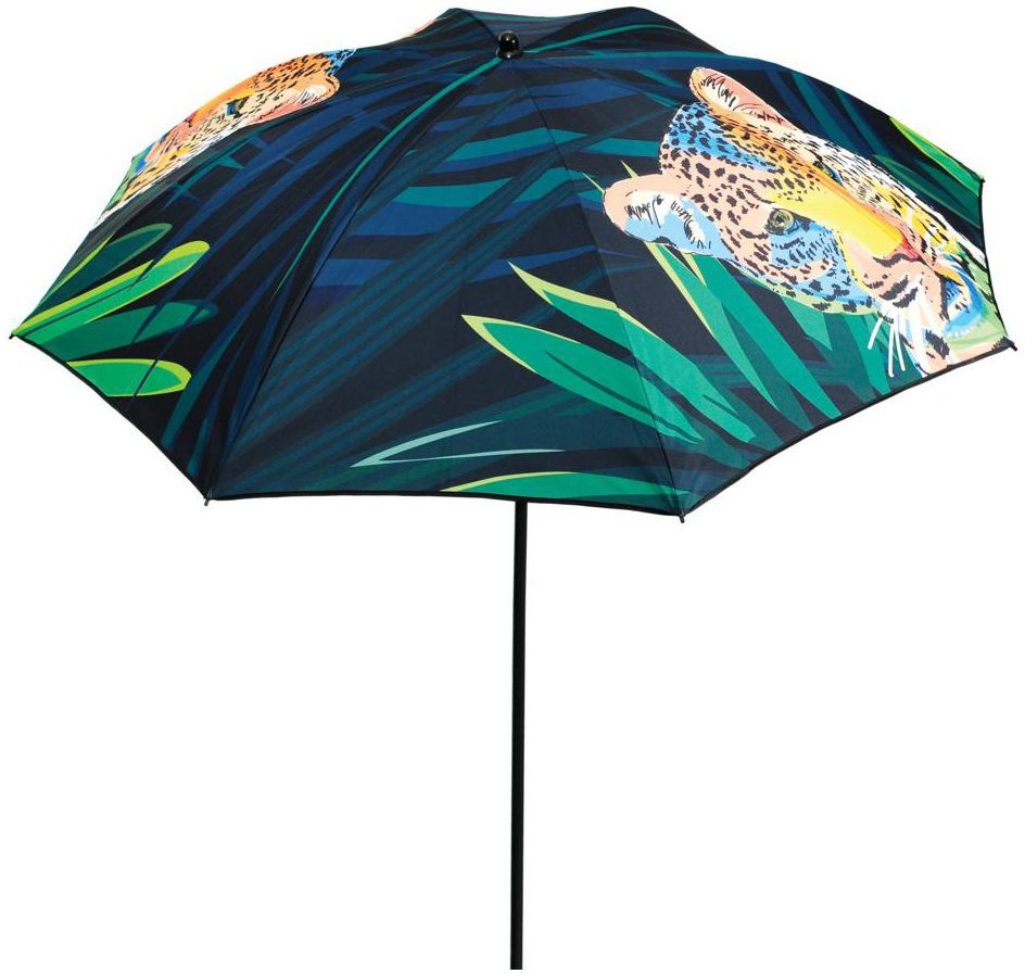 JUMI Parasol przeciwsłoneczny 200 cm TYGRYS niebiesko-zielony okrągły