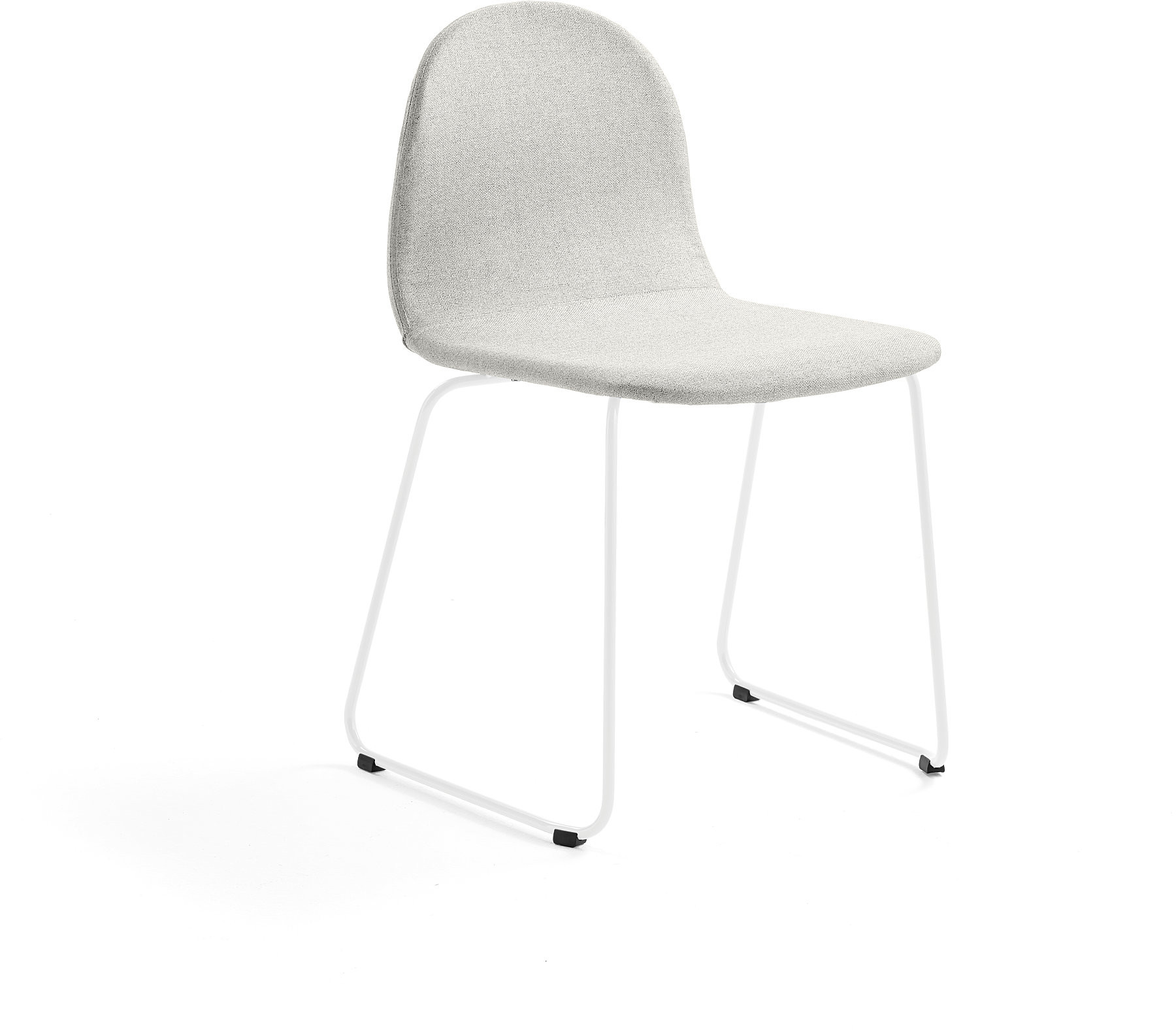 AJ Produkty Krzesło GANDER, płozy, siedzisko 450 mm, tkanina, beżowy