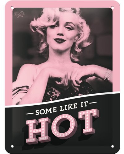 Art Nostalgic 26219 celebryci Marylin Monroe Some Like It Hot, tabliczka blaszana 15 x 20 cm 26219