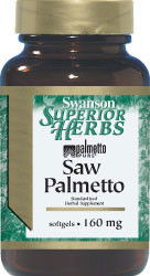 SWANSON Saw Palmetto extract 160mg 120kaps Palma Sabałowa - suplement diety