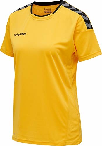 Hummel HmlAuthentic Poly Jersey damska koszulka z dżerseju S/S żółty Sports Yellow/Black X-L 204921-5115