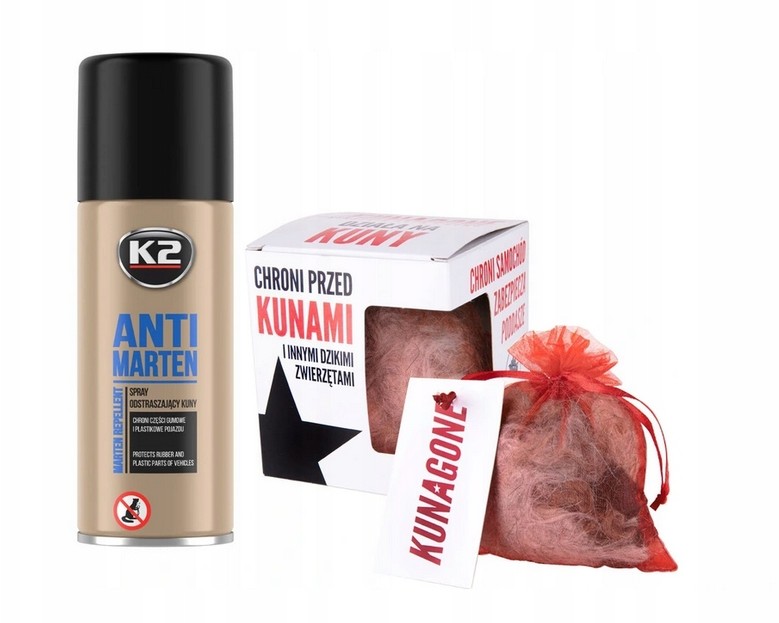 K2 Anti Marten Spray Odstraszający Kuny + Kunagone