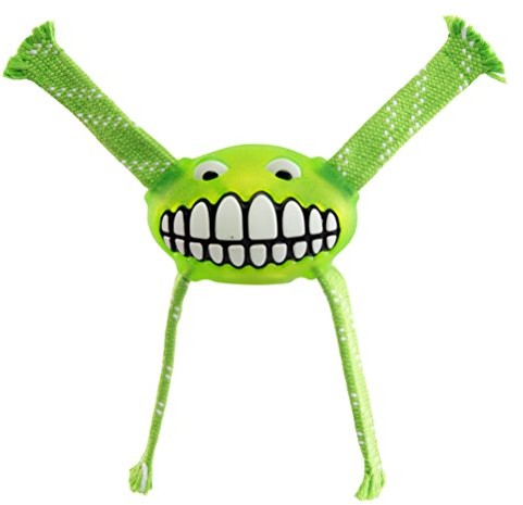 Rogz flossy, grinz zabawka dla dzieci, średni, Lime FGR03L