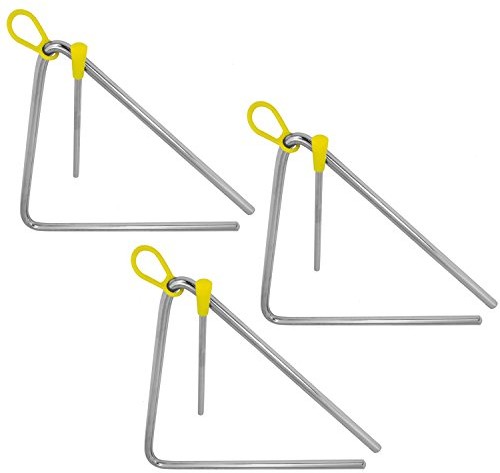 Tiger Tiger 20 cm pakiet trzech trójkątnych instrumentów z ubijaczem TRI14-3-MT