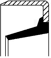 CORTECO Pierścień uszczelniający wału, różnicowy 01027950B