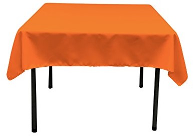 LA Linen La Linen poliester poplin Square tablecloth TCpop52x52OrangeP48