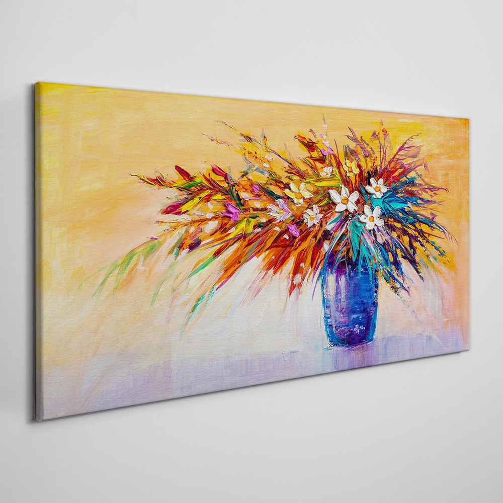 PL Coloray Obraz na Płótnie Hartowane kwiaty 140x70cm