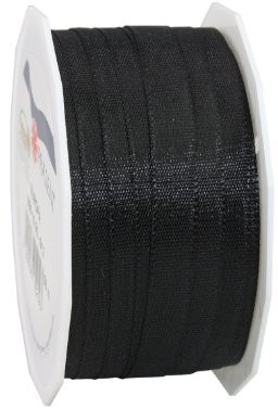 Pattberg Obecna 10 MM 50 m Europy  tafta wstążki, czarna 6051050-613