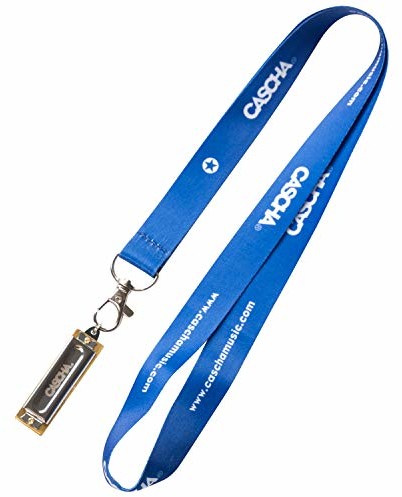 CASCHA CASCHA Mini harmonijka ustna ze smyczą na klucze, breloczek do kluczy, miniaturowa harmonijka z metalu, pomysł na prezent dla muzyka HH 2162